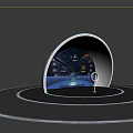 Modern all-in-one spherical experience space 3d model