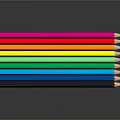 Vibrant Colored Pencils In Rainbow Hues For Art And Writing Supplies