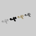 Chrome Modern Faucet With Dual Handles For Hot And Cold Water Control