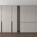 Modern Minimalist Wardrobe Design With Sliding Doors And Light Gray Panels