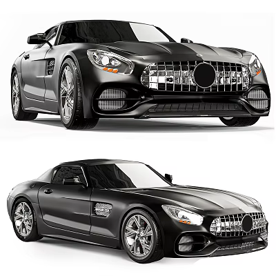 Black High Performance Sports Car With Sleek Exterior Design And Stylish Wheels 3d model