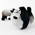 Cute Panda Plush Toys in Various Poses Standing Rolling and Lying Down
