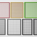 Various Colored Metal Mesh Fencing Panels Featuring Different Grid Patterns And Styles