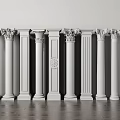 European Roman Column Classical Roman Column Gate Column Carved Column Gypsum Column Corner Column Villa Gate Column 3d model