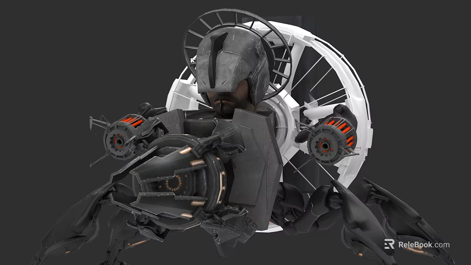 Innovative Gray And White Mechanical Toilet Design With Modern Features 3d model 
