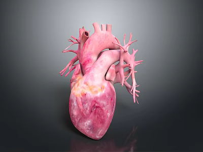 Detailed 3D Heart Anatomical Model Medical Device For Educational Visualization 3d model