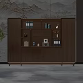 Modern Wooden Bookcase With Open Shelves Books Decorative Items And Folders
