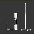 Essential Medical Supplies With IV Infusion Stand Bags Bottles And Tools