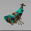 Whimsical Cartoon Building With Turquoise Spiral Structure And Orange Circular Decorations