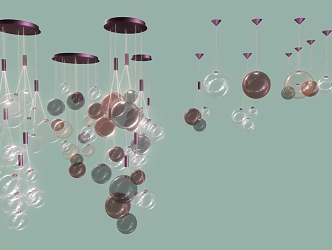 Modern Light Luxury Lamp Combination Art Chandelier Light Luxury Chandelier Creative Chandelier Combination 3d model