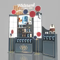 Whittard Established 1886 Display Stand With Product Shelves And Decorative Flowers