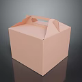 Practical Pink Paper Storage Box With Handle For Home Daily Organizing 3d model