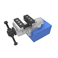 Heavy Duty Bench Vice With Blue Base And Metal Clamping Mechanism