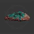 Naturally Growing Vibrant Green Malachite Crystal Cluster On Red Matrix