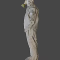 Post Apocalyptic Game Character Wearing Gas Mask And Protective Suit In Abandoned Area With Trees
