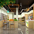 Modern Fruit Shop 3d model