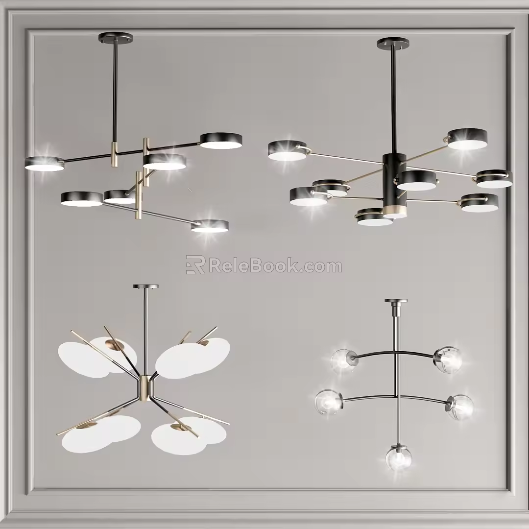 Modern chandelier 3d model