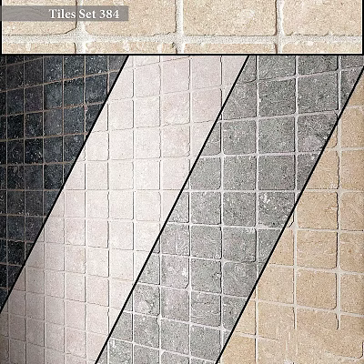 Multiple Colored Square Tiles for Interior Wall and Floor Decoration Design 3d model