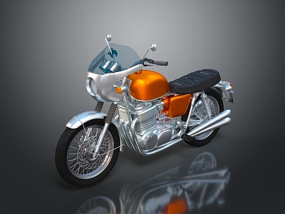 Motorcycle two-wheeled motorcycle off-road motorcycle road race motorcycle motor vehicle transport 3d model