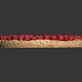 Fresh Raspberry Tart With Sweet Cream Topping And Flaky Pastry Crust