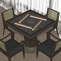 Table and Chair Combination 3d model
