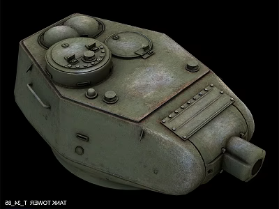 Vintage Military Tank Doll Figure with Detailed Surface Buttons and Cannon 3d model