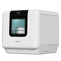 Whirlpool White Kitchen Dishwashing Appliance With Transparent Door And Digital