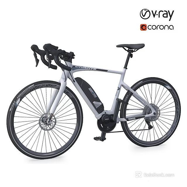 Corona Electric Road Bike With Lightweight Frame Black Components And Sporty Design 3d model 