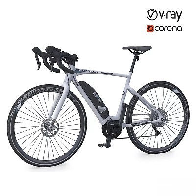 Corona Electric Road Bike With Lightweight Frame Black Components And Sporty Design 3d model