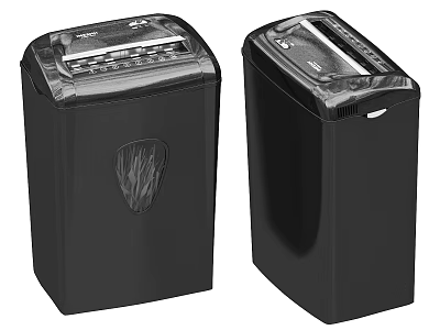 Two Black Paper Shredders As Essential Office Appliances For Document Handling 3d model