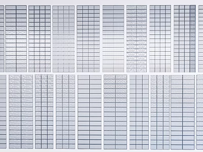 Stylish Room Dividers With Grid And Striped Patterns For Home Interior 3d model