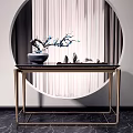 New Chinese-style Duan Jing Table Entrance Set Table Dried Branches Potted Plant Ornaments 3d model