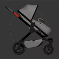 Modern Baby Stroller In White Gray With Canopy Wheels And Comfortable Seat