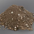 Pile of Mixed Garden Soil With Small Stones and Organic Matter
