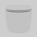 Modern White Ceramic Toilet With Sleek Design And Smooth Surface