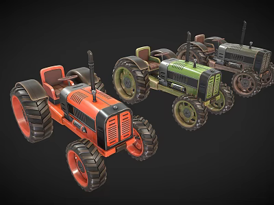 Tractors, agricultural vehicles, engineering vehicles, mechanical vehicles, armored vehicles, trucks, tanks, transport vehicles 3d model