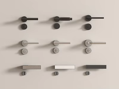 Modern minimalist door handle 3d model
