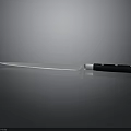 Sharp Stainless Steel Kitchen Knife With Black Handle And Silver Blade
