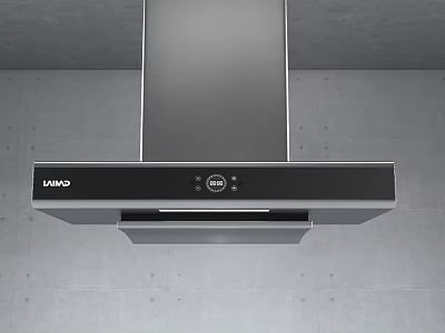 UMEO Modern Range Hood Kitchen Appliance With Black Finish And Control Panel 3d model