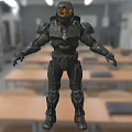 Halo Game Character Master Chief In Armored Suit At Indoor Facility