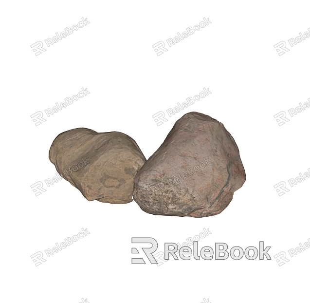 Modern Realistic Scanning Stone Rock Granite Natural Landscape model