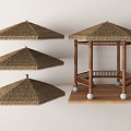 modern pavilion gazebo pavilion thatched pavilion 3d model