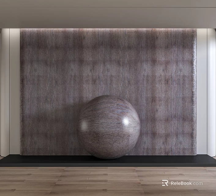 Modern Gray Wood Grain Wall Paneling With Textured Surface For Interior Design 3d model 