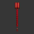 Traditional Chinese New Year Red Firecrackers Decoration With Top Fu Character