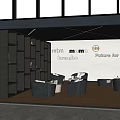 4S Shop Showroom Interior With Various Colorful Sports Cars On