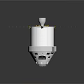 White Spacecraft With Cross Shaped Solar Panels For Cosmic Exploration Mission