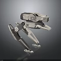 3D Model Of Futuristic Mechanical Quadruped Creature T02 Robot With Slender Legs