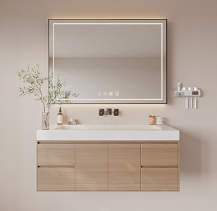 modern sink bathroom cabinet 3d model