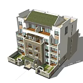 New Chinese-style Multi-storey Residence 3d model