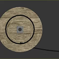 Sturdy Wooden Cable Reel With Black Cable For Heavy Duty Industrial Use